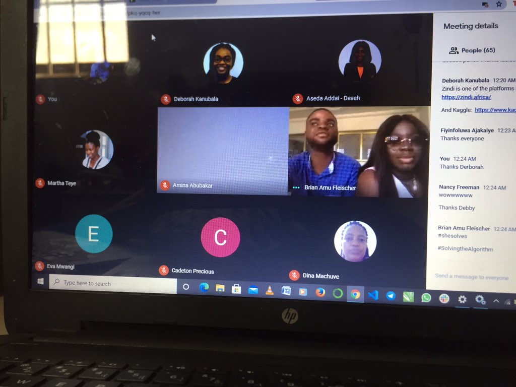 So excited to be part of the @AAfricanWomen Women In ML Conference,Great panel of experts and learning about a lot of new opportunities for ML enthusiast.#shesolves #SolvingtheAlgorithm