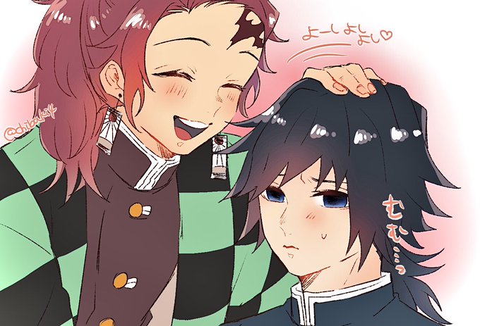 ちばきさんがTwitterに投稿した冨岡義勇(鬼滅の刃)のイラスト。