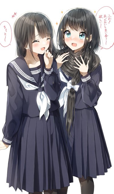 髪マフラーのtwitterイラスト検索結果