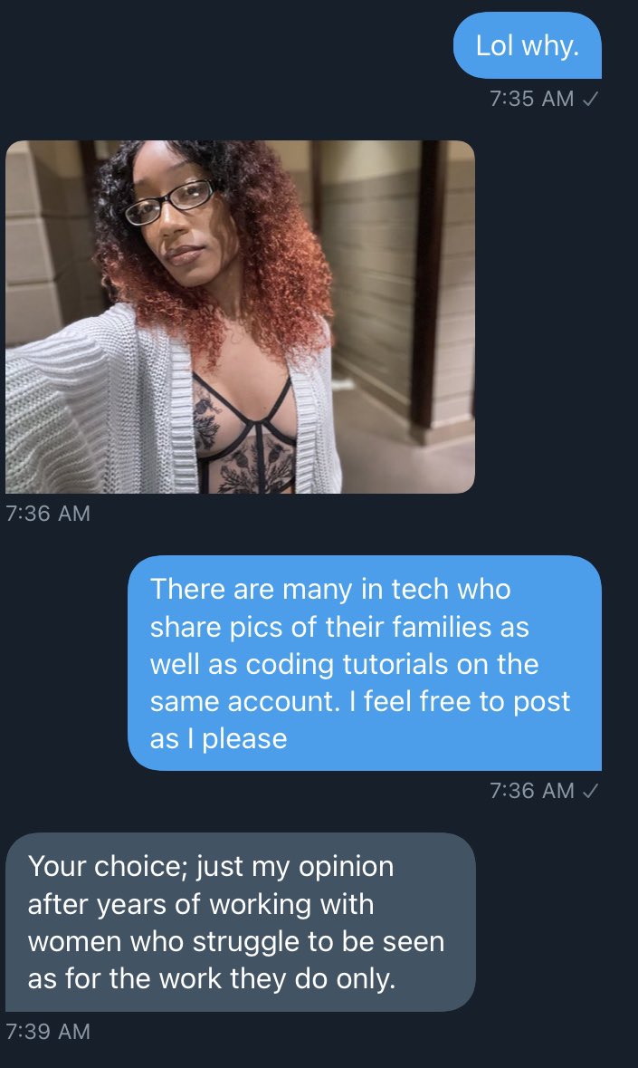 This is my thing. I never asked for their opinion but I also understand this is an open platform where ppl can say what they want. But that means I also have the freedom to do as I please. See how that works?