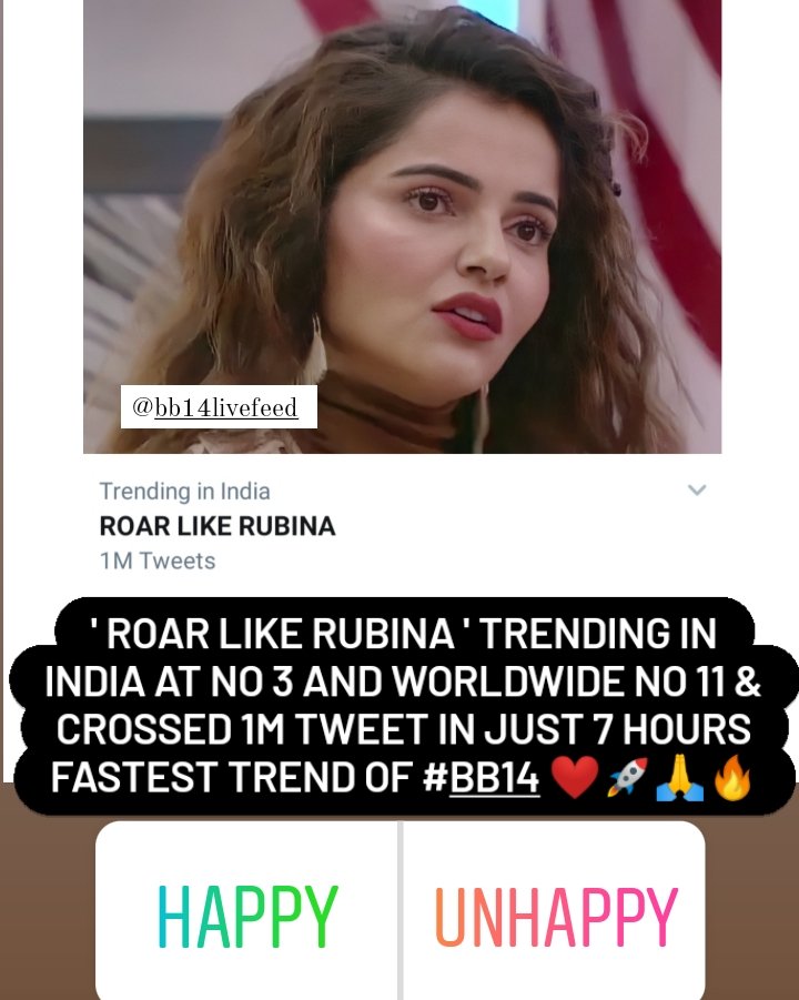 RoarLikeRubiina's tweet photo. 1 million cmplt before 6:00 pm ...well done rubiholicks .....NOW our target 3 million @OrmaxMedia @ColorsTV 
ROAR LIKE RUBINA https://t.co/KRLyMrgFe6