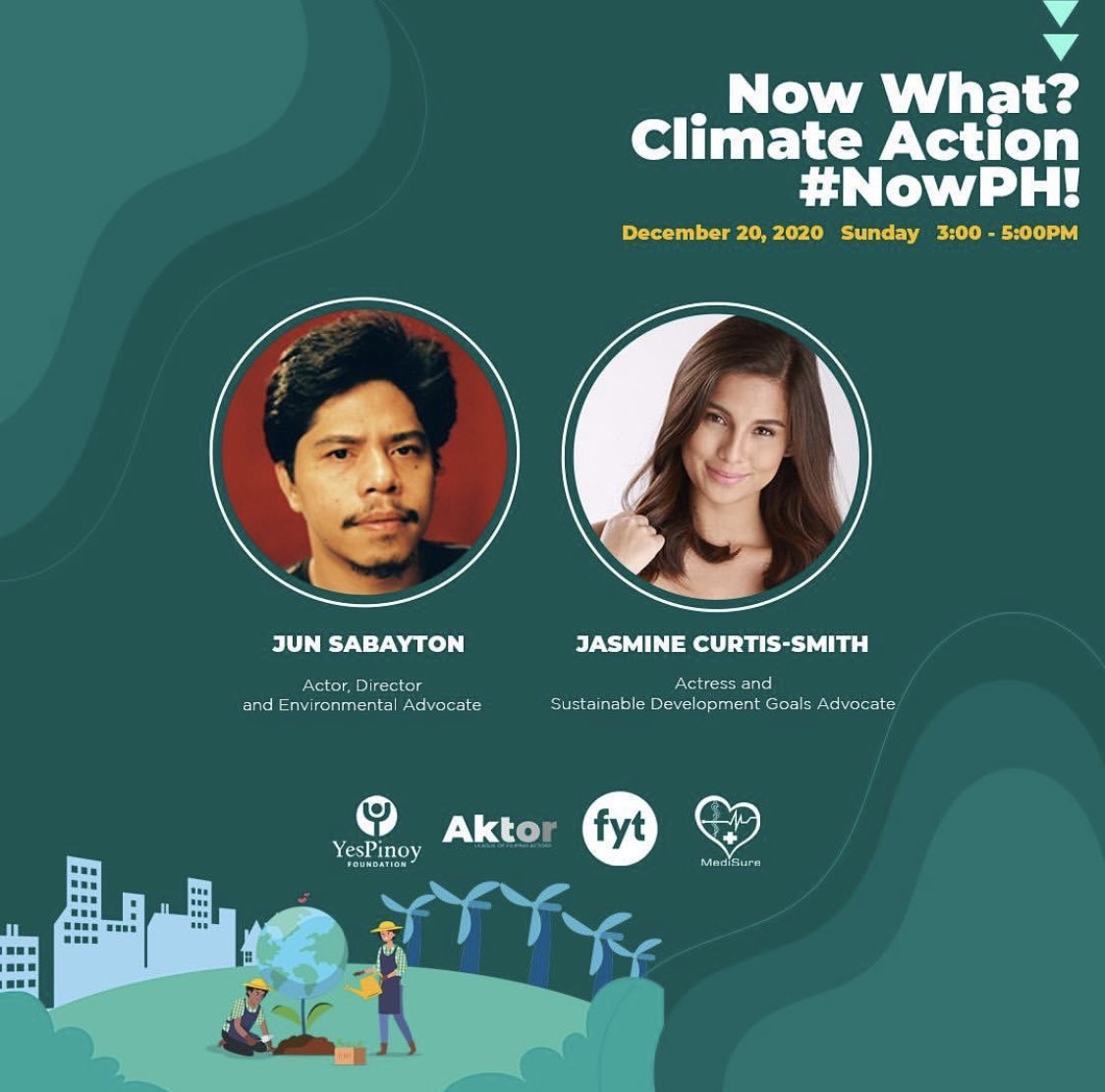kapusongkim's tweet photo. 🍂Alamin kung paano makakatulong sa pagsugpo ng climate change.
Dumalo sa Now What? Climate Action #NowPH! kasama sina @atomaraullo, @jascurtissmith at @dingdongdantes.
Mapapanood ito sa FB pages ng Yes Pinoy, FYT, Medisure at Dingdong Dantes Official bukas, 3:00-5:00 ng hapon. https://t.co/gUrhzhzFP3