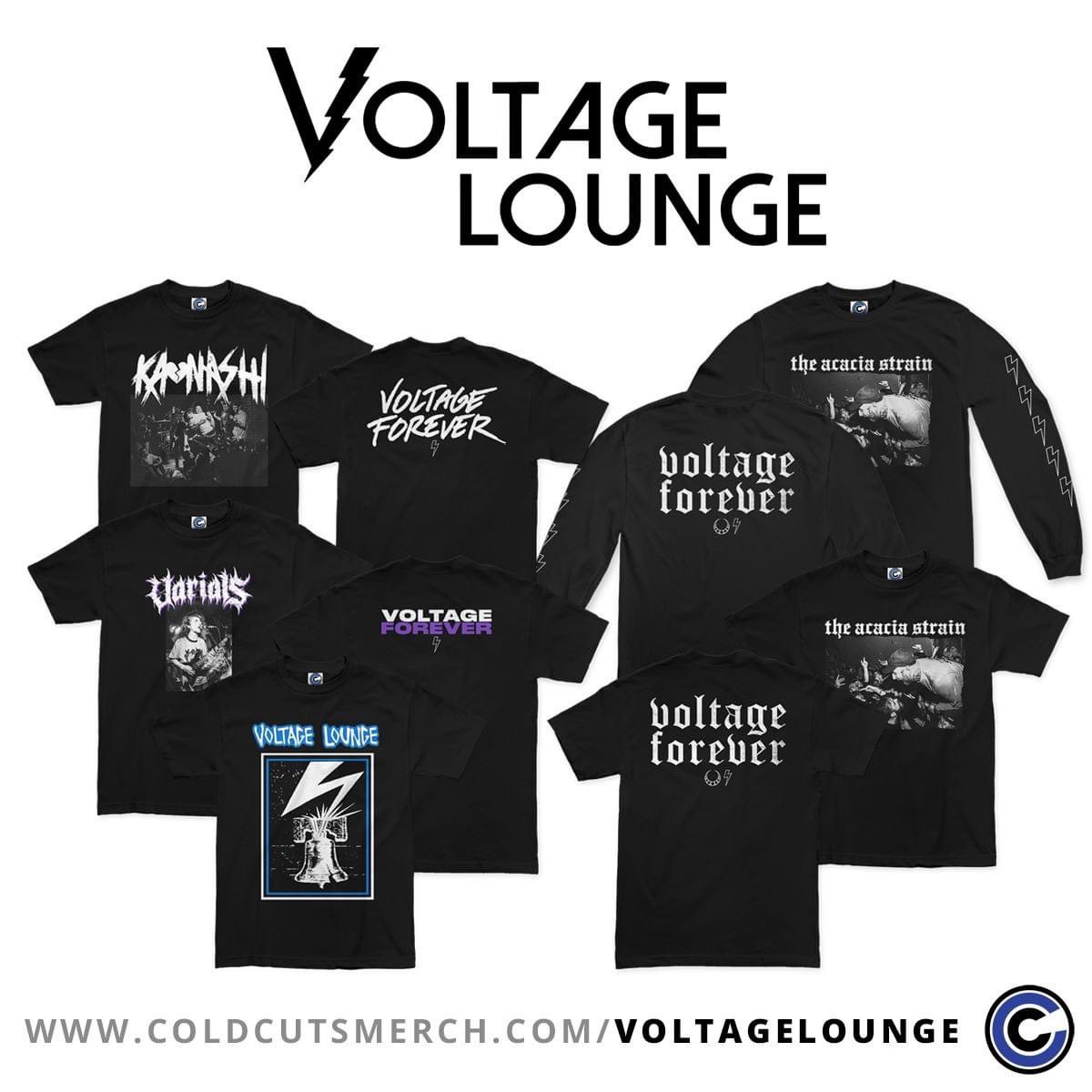 Voltage Lounge (@voltagelounge) on Twitter photo Excited to reveal our new merch line via <a href="/coldcutsmerch/">Cold Cuts Merch | Music & Band Merch</a> 🎉 Limited edition collabs with <a href="/theacaciastrain/">The Acacia Strain</a> <a href="/Kaonashipa/">KAONASHI (ONLINE NOW!)</a> <a href="/VarialsPA/">VARIALS</a>. All proceeds go to #SaveVoltageLounge fund.
⚡️ Shop now: coldcutsmerch.com/voltagelounge ⚡️ Excited to reveal our new merch line via <a href="/coldcutsmerch/">Cold Cuts Merch | Music & Band Merch</a> 🎉 Limited edition collabs with <a href="/theacaciastrain/">The Acacia Strain</a> <a href="/Kaonashipa/">KAONASHI (ONLINE NOW!)</a> <a href="/VarialsPA/">VARIALS</a>. All proceeds go to #SaveVoltageLounge fund.
⚡️ Shop now: coldcutsmerch.com/voltagelounge ⚡️