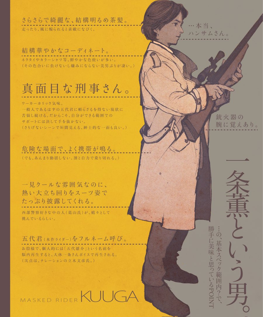 クウガ周年配信 一条さんと銃火器の組み合わせの凄まじさは 彼の意志の貫き 錠マヱの漫画