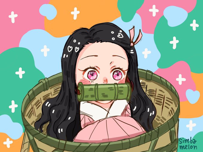 「kamado nezuko pink eyes」Fan Art(Latest)