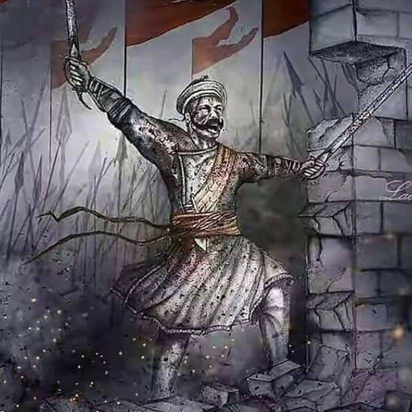 However Yesaji Kank and his son Krishnaji Kank were standing in front of them like death personified. Seeing their leader giving a brave fight to the charging enemy the 600 Mavlas got surcharged and fought like lions. The Portuguese outnumbered the Marathas,