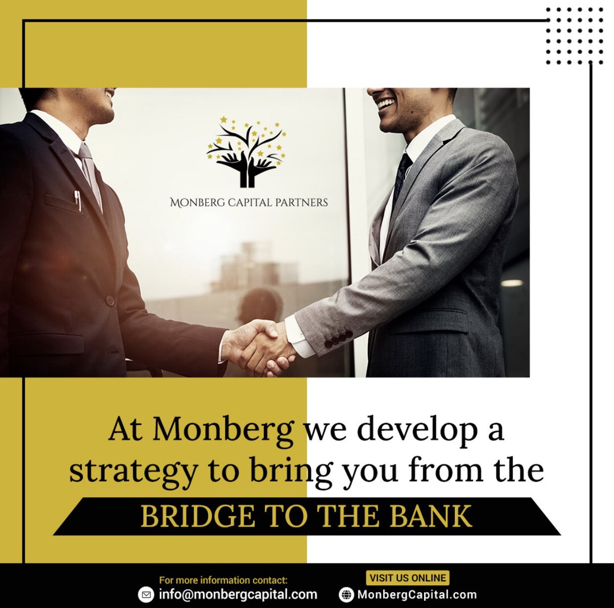 MonbergCapital's tweet photo. What business owner wants to pay high rates for working capital? Easy answer....”NOBODY!” But sometimes it’s unavoidable. 

Let's develop a strategy to take you from the BRIDGE to the BANK.

APPLY NOW: https://t.co/CalIae9HuQ

#monbergcapital #bridgetobank #alternativelending https://t.co/vxaUK8Jf3p