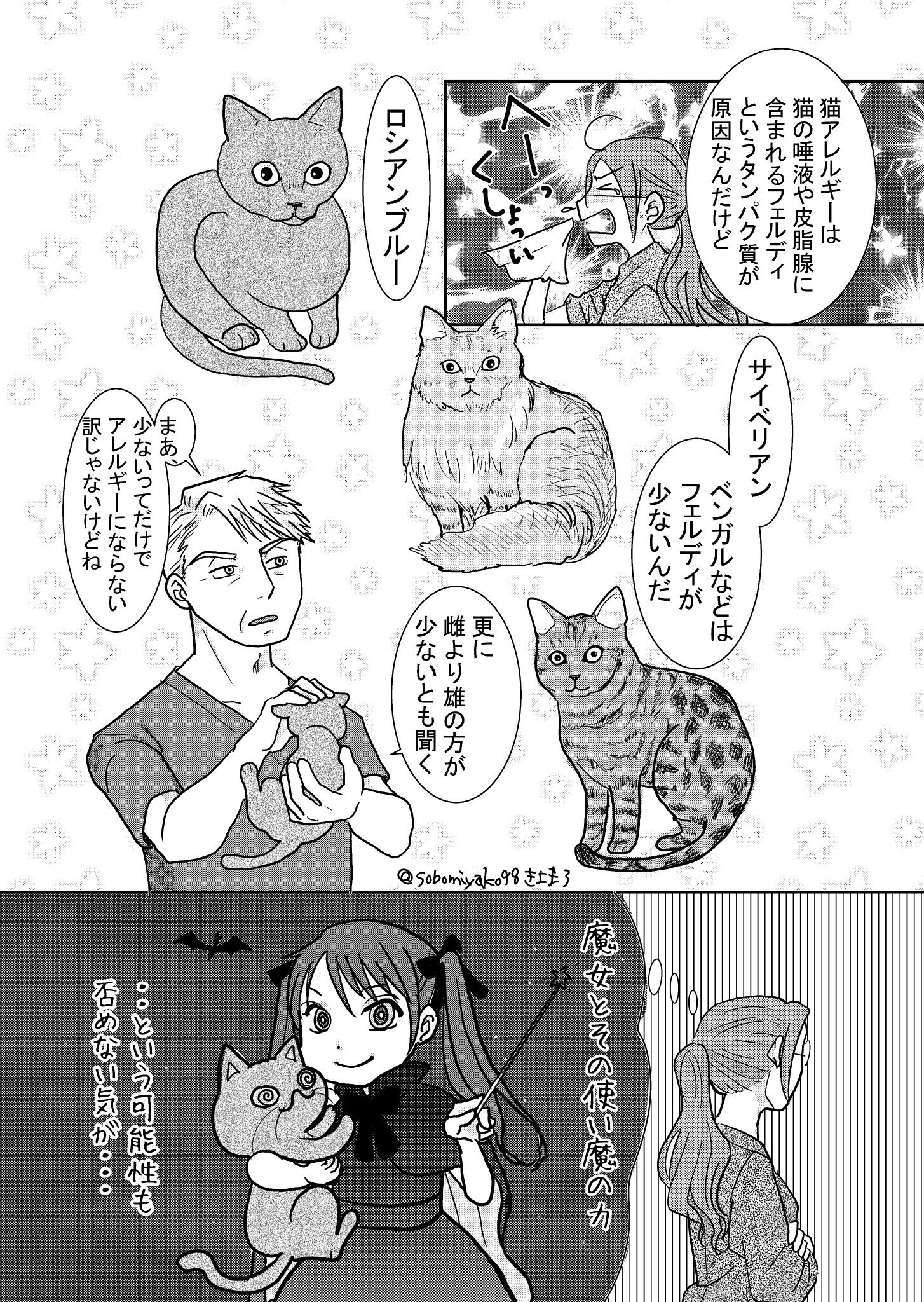 きよまろ 4コマ漫画時々短編 おじょうさんはド直球 短編おまけ 猫アレルギー 元々中等度の猫アレルギー なのですが 灰猫君を飼っていてアレルギー症状が殆ど無いことに気が付いた訳で おじょうさんはド直球 猫アレルギー きよまろ 4コマ漫画時々短編 おじょうさんはド直球 短編おまけ 猫アレルギー 元々中等度の猫アレルギー なのですが 灰猫君を飼っていてアレルギー症状が殆ど無いことに気が付いた訳で おじょうさんはド直球 猫アレルギー
