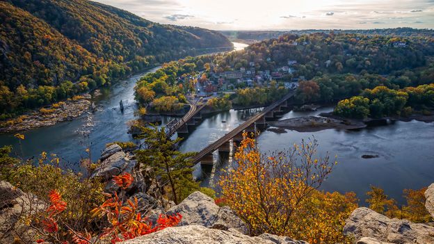We are part of trail and an article produced by BBC Travel that highlights the Great American Rail Trail. And this view of Harper's Ferry? It can only be seen from Maryland Heights in Washington County in Maryland. #RecreateResponsibly #MasksOnMaryland ow.ly/kq7v50CPH2H