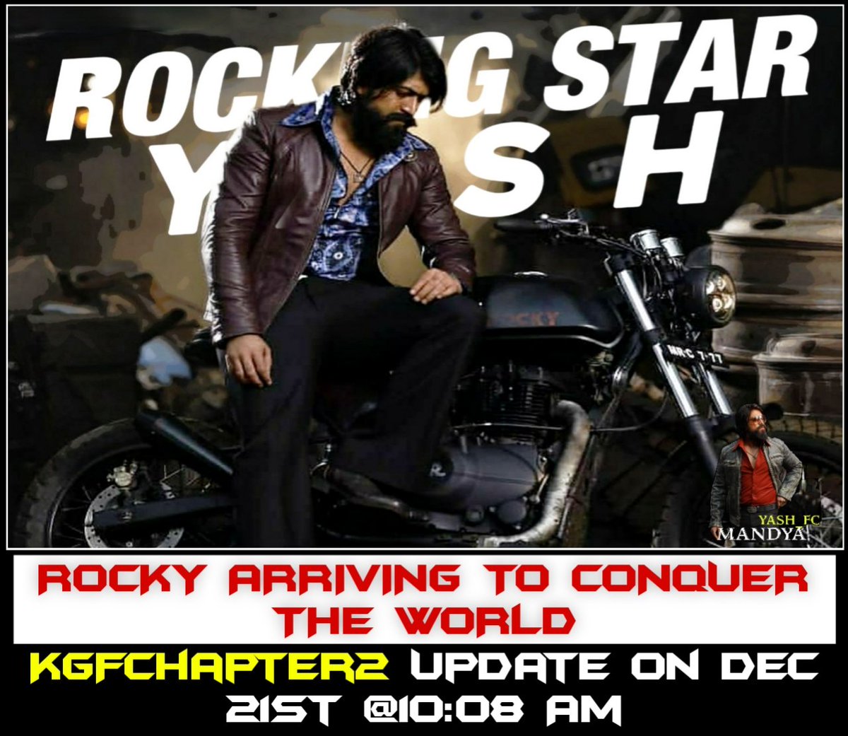 Alwaysrocky1's tweet image. ಬಂದ ಬಂದ ಬಂದ, ಧೀರ  ಧೀರ  ಧೀರ  ಧೀರ ಈ  ಸುಲ್ತಾನ 😍🤩
#KGFChapter2 #KGFChapter2TeaserOnJan08 #KGFchapter2UpdateOnDec21 #YashBOSS
