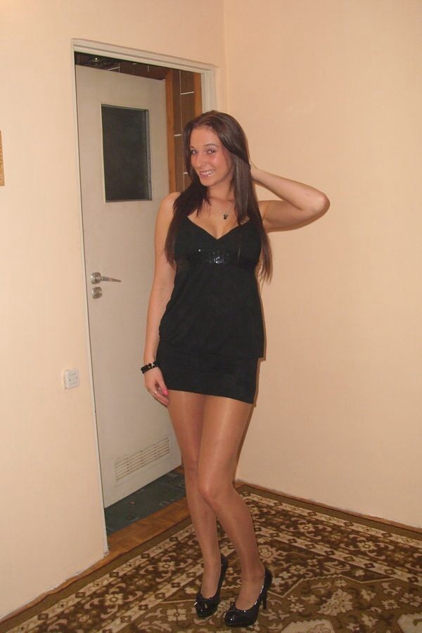 Amateur Pantyhose On Twitter Sexy Babe In A Little Black Dress And Shiny Pantyhose T 