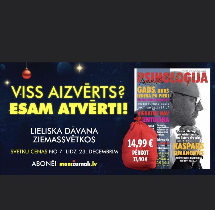 Varbūt noder kādam, kurš nokavējis ar dāvanas meklējumiem, bet formālu sveci vai rūķi negribas.