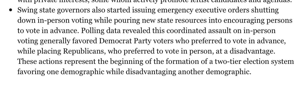 The article you cite contains misleading information.
One example: The only swing state I could verify issued an emergency EO to shut down in person voting was WI in April for PRIMARIES (not general election)due to COVID & was overturned by SC same day.
Stated in article: https://t.co/WHRPNG5ueC https://t.co/U6iqgix8Fz