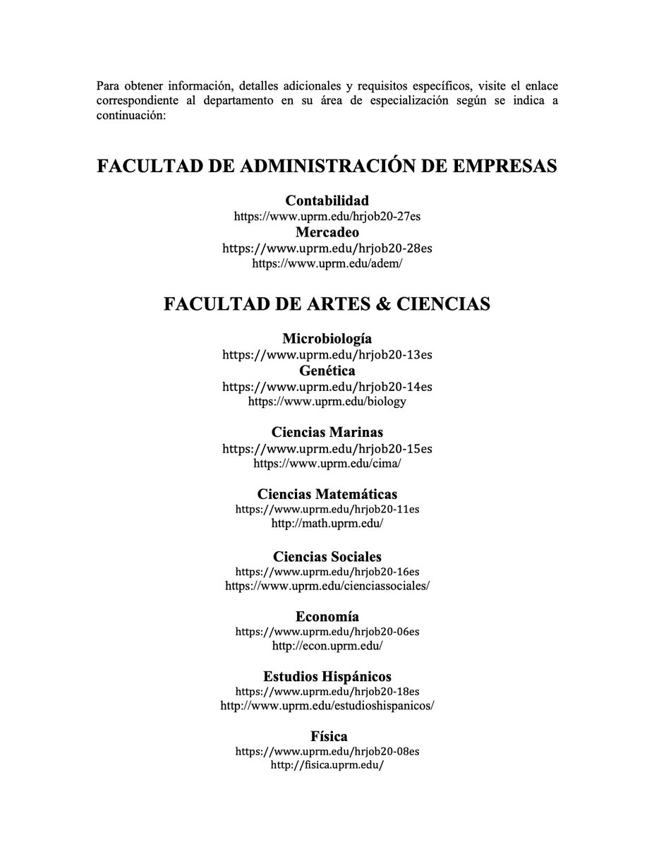 RullanAgustin's tweet image. La @uprm @UPR_Oficial  está en búsqueda de candidatos para varios puestos docentes probatorios, de las facultades de Artes y Ciencias, Ciencias Agrícolas, Administración de Empresas e Ingeniería.