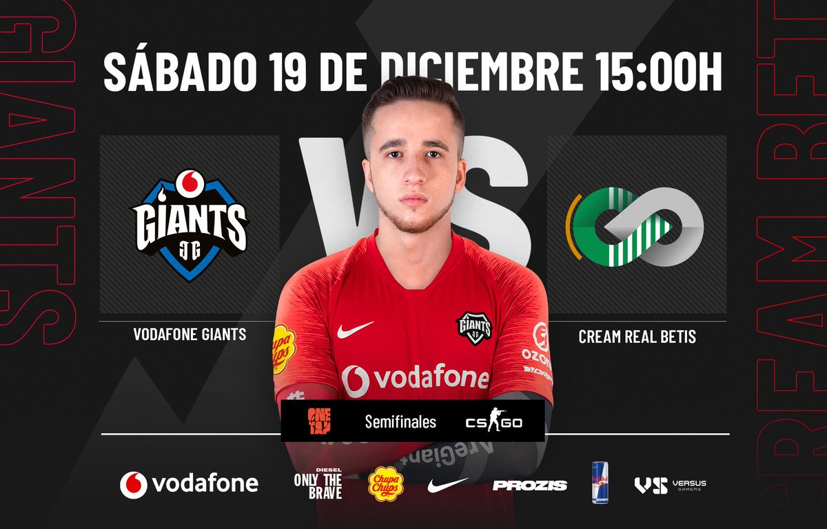 GIANTXGG's tweet photo. A un paso de la gran final de la #OneTap8. Veamos qué se cuentan los amigos de @CreamRealBetis 👀
📺 https://t.co/lvjVJaolDO
#WeAreGiants #VodafoneGiants https://t.co/twNOJEJKj1