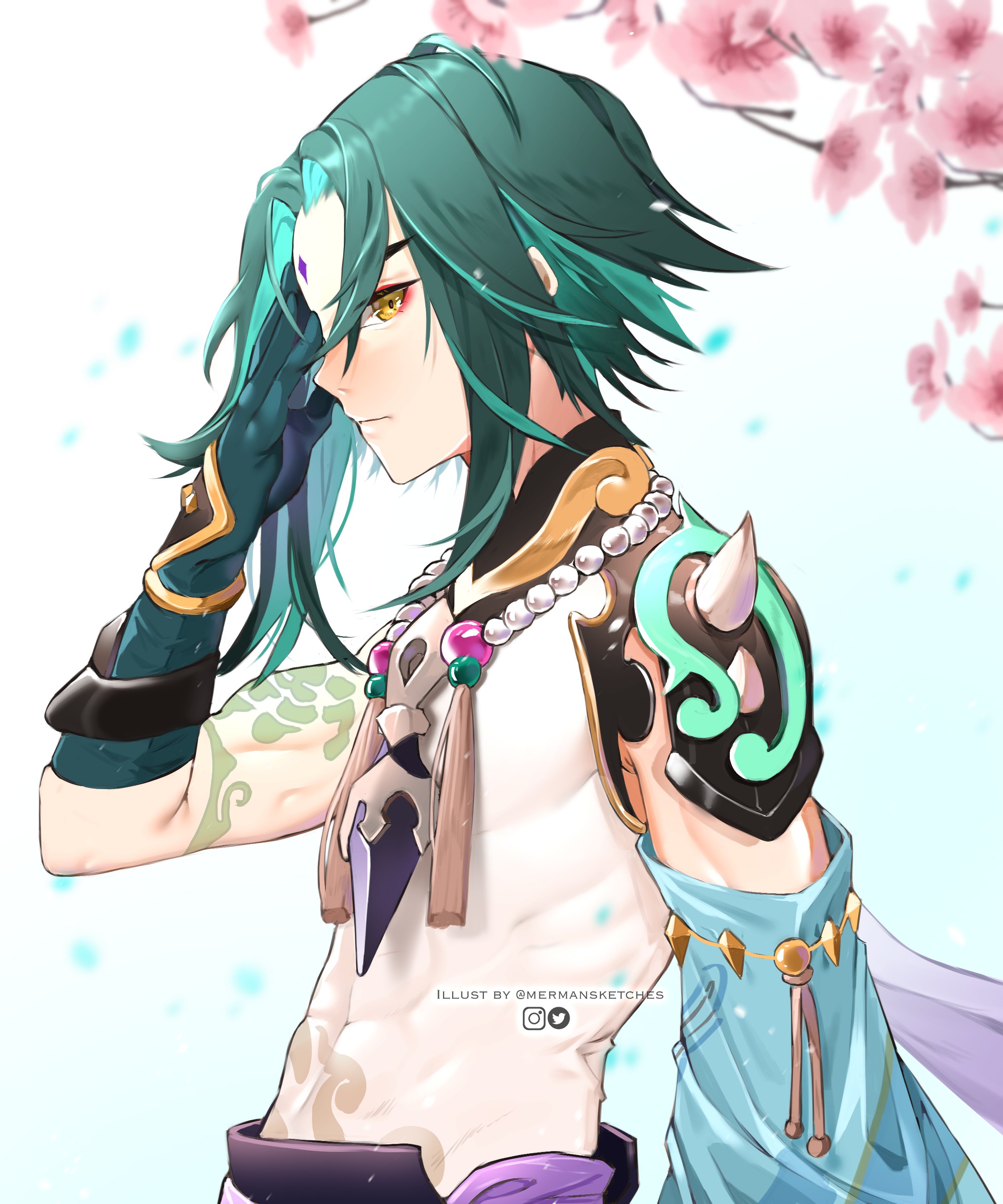 Nerdy Merman Fan Art Xiao Genshin Impact Genshinimpact Genshinimpact