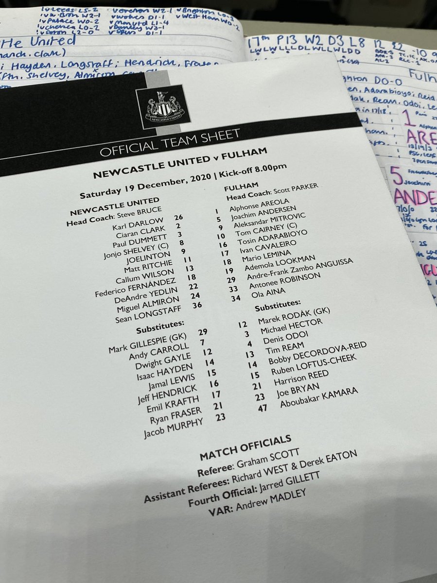 Saturday night before Christmas in the ‘Toon would normally be a riot of boozing and mayhem... tonight it’s quiet but for the football. That’s 2020 I guess... @FulhamFC at @NUFC tonight from 19:55 GMT. Comms on digital and online @BBCLondonSport w/@_mattlockwood #bbcfootball