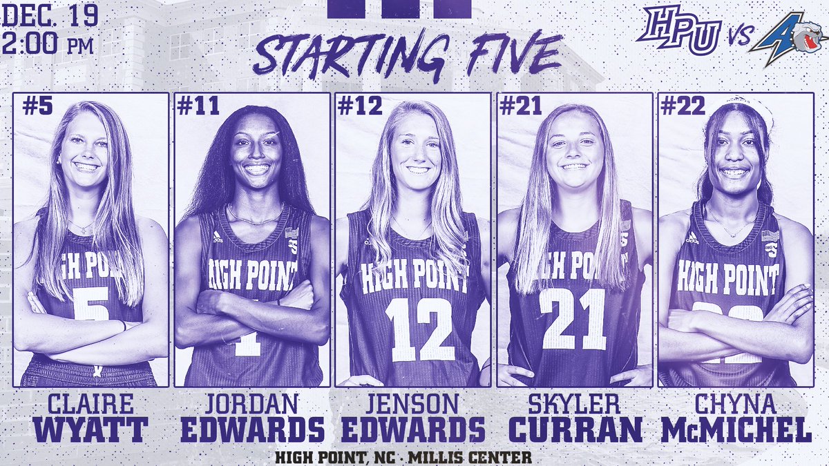 HPUWBB's tweet photo. Starting five for the conference opener

#GoHPU https://t.co/PtzNa1Al1h