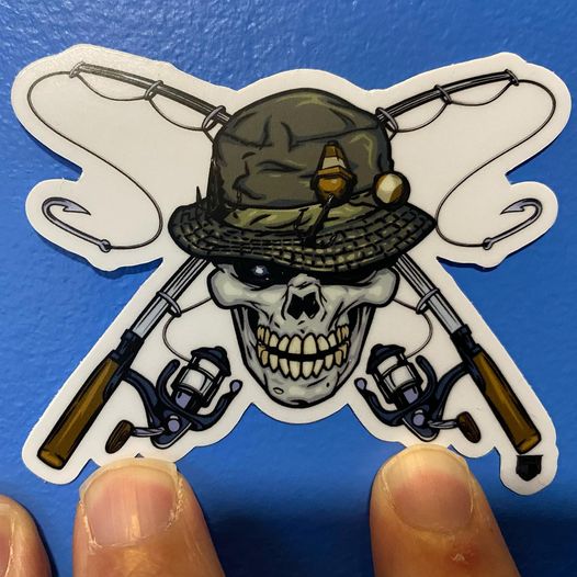 Got these awesome stickers today from #stickermule ! They came out awesome and since it’s my most popular sticker being sold on #redbubble I figured I’d print out a bunch and sell them on my Etsy shop. Link is in bio if you want one! #cheatdeath #jollyroger #redbubble