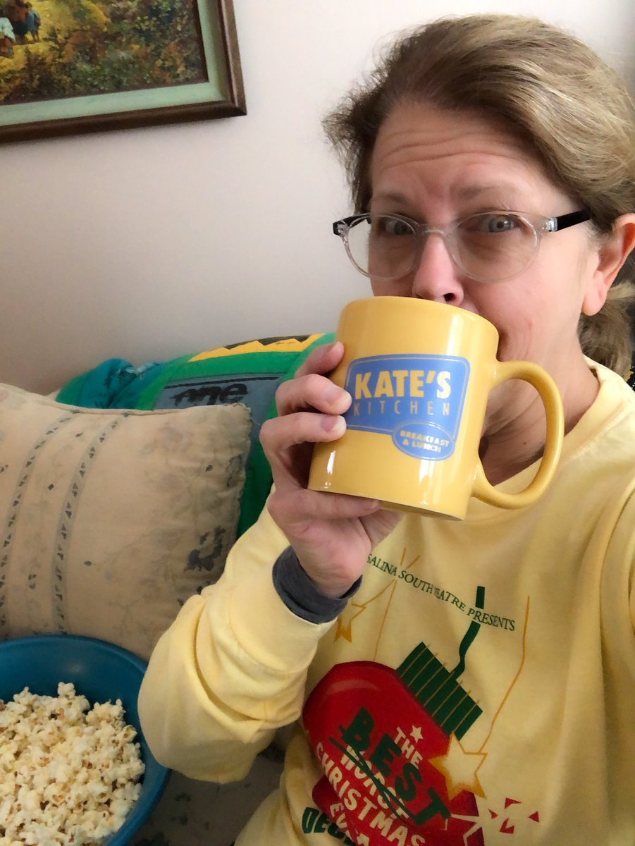 It’s the day of the (virtual) show, ya’ll! I’m getting ready... 
Computer ✔️
Popcorn ✔️
Hot chocolate ✔️
The countdown is on!