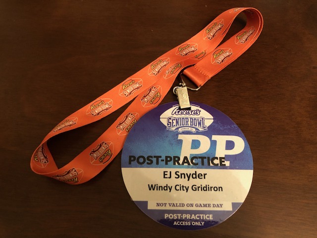 So many people pitched in to make that a reality.  @jeannathomas pushed for my credential from the SB Nation side.  @JimNagy_SB and  @DaveRogers01 were good enough to have me. My family made time for me to go and I was headed to Mobile.