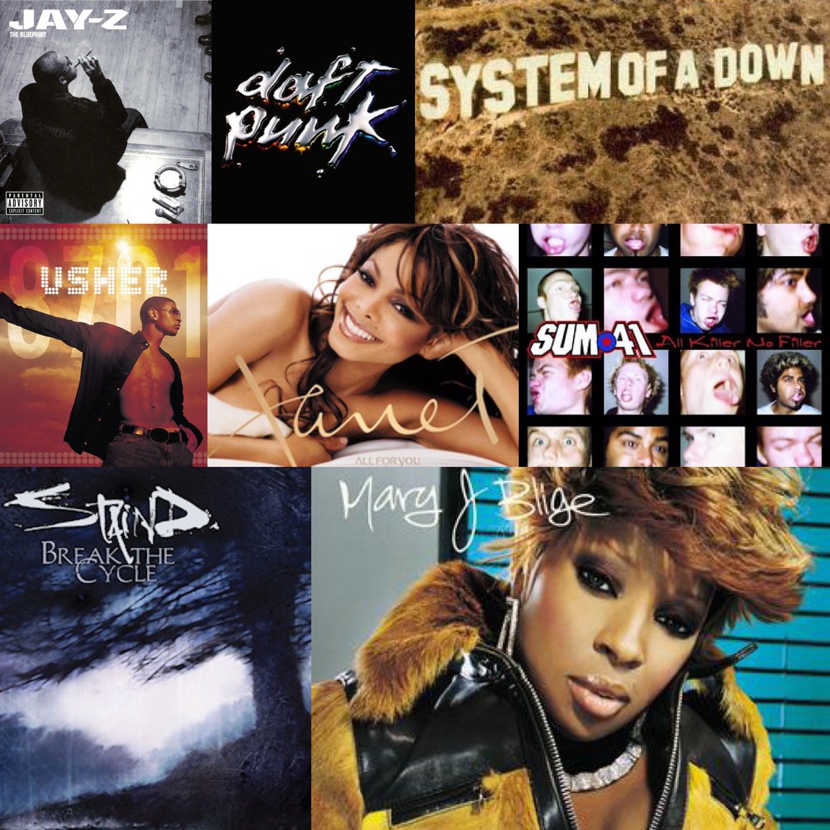 liongrl87's tweet photo. Albums that came out when you were 14 (correct one this time 😂)

#2001Albums https://t.co/Aj6g1Yzg0T