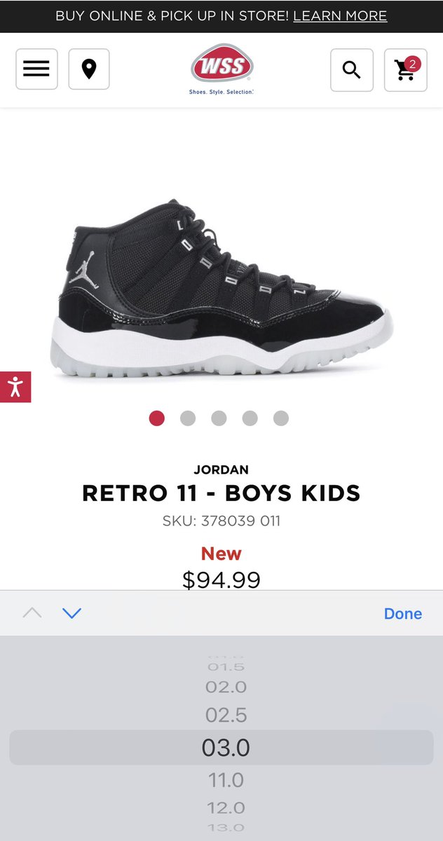 jordan retro 11 preschool size 12