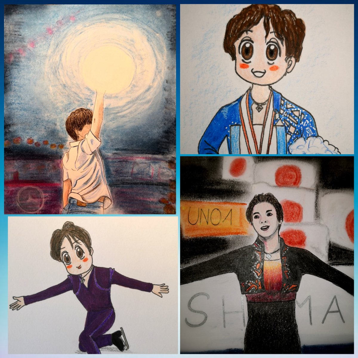 Dornrschen8's tweet photo. #Sholy challenge by @melaniebg720 gave me a new reason to draw
#ShomaUno #宇野昌磨 #Artof2020 https://t.co/gzl6MO9lZv