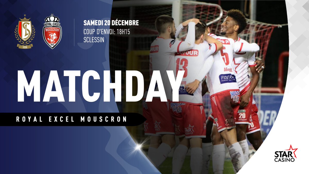 ExcelMouscron's tweet photo. ⚽️ 𝗠𝗔𝗧𝗖𝗛𝗗𝗔𝗬 ⚽️

🏆 Jupiler Pro League: J17
🆚 @Standard_RSCL 
⌚️ 18:15
🏟 Sclessin
📲 #STAREM

𝘝𝘰𝘵𝘳𝘦 𝘱𝘳𝘰𝘯𝘰𝘴𝘵𝘪𝘤 𝘱𝘰𝘶𝘳 𝘤𝘦 𝘮𝘢𝘵𝘤𝘩 ?

𝙇'𝙀𝙓𝘾𝙀𝙇, 𝙘'𝙚𝙨𝙩 𝙑𝙊𝙐𝙎 ! 🔴⚪️ https://t.co/NZCEB9snbW