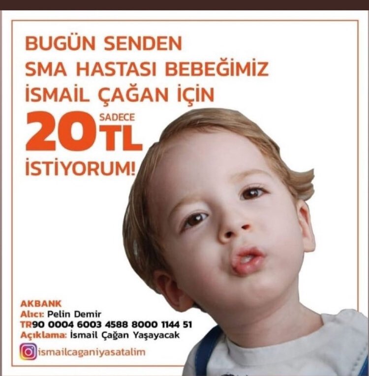 Bizim için küçük miktar ona gülüşünü geri kazandıracak. Sizce de bir çocuğun gülmesi herşeye bedel değil mi ? Hadi çok az kaldı kampanyanın bitmesine birlikte başarmak için son bir kez daha İsomuzun yanında olalım #1canismail