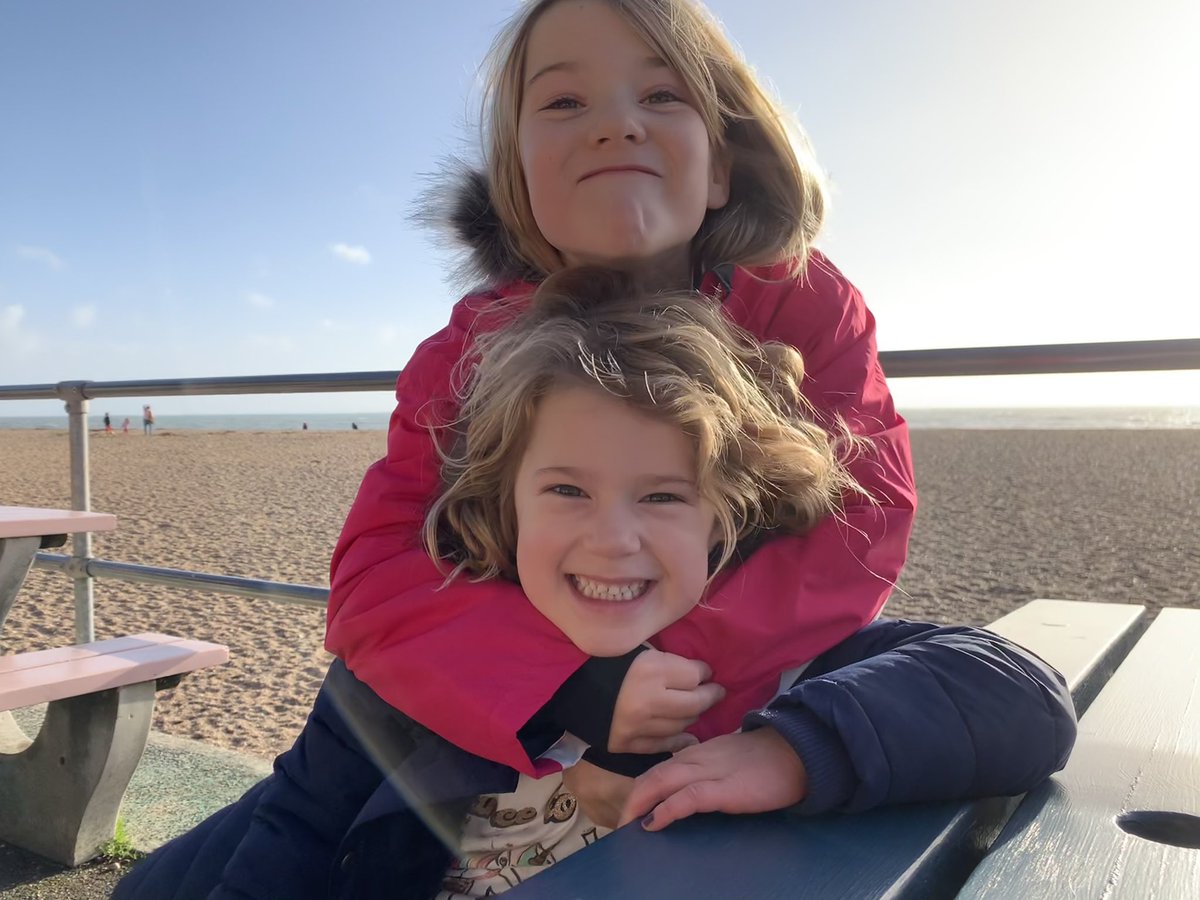 TravInfluence's tweet image. Sisterly love 🤣 Thankfully we got to the beach before this afternoon’s rain...it’s almost like there’s another Tier announcement on the way...😩