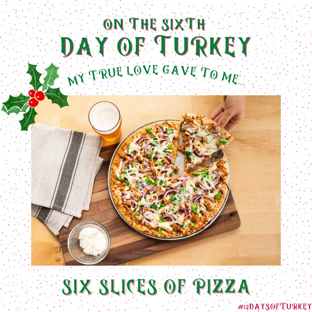 ServeTurkey's tweet photo. We're halfway through the #12DaysofTurkey and we're simply having a wonderful Christmastime. Keep the celebrations going with BBQ Turkey Pizza long after the presents have been unwrapped. Leftover turkey is the gift that keeps on giving!
Get the recipe: https://t.co/Ez4gBHpJyu https://t.co/qcC7fOStx8