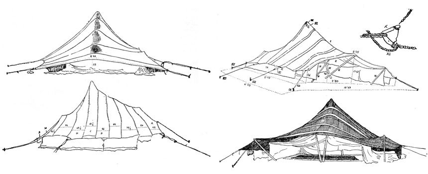 Drawings by Spanish anthropologist, historian, linguist Julio Caro Baroja (1914–1995), from his book 'Estudios saharianos' (1955)