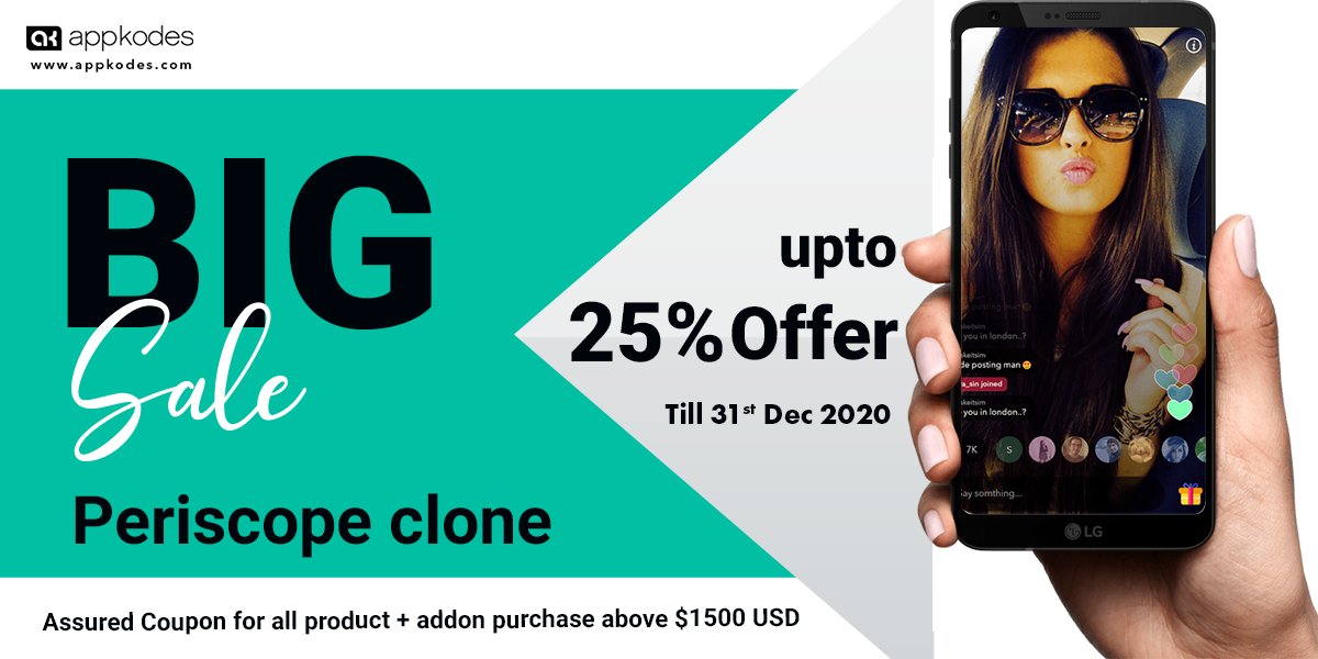 appkodes's tweet image. Periscope clone with surprising offers🎅🎅

⭐Surprising 🎅 flat 25 % offer⭐

To know more visit: appkodes.com/periscope-clon…

#Periscopeclone  #entrepreneur #YoungEntrepreneur #Bigoliveclone  #smallbusiness #Livestreamingscript #entrepreneurmindset