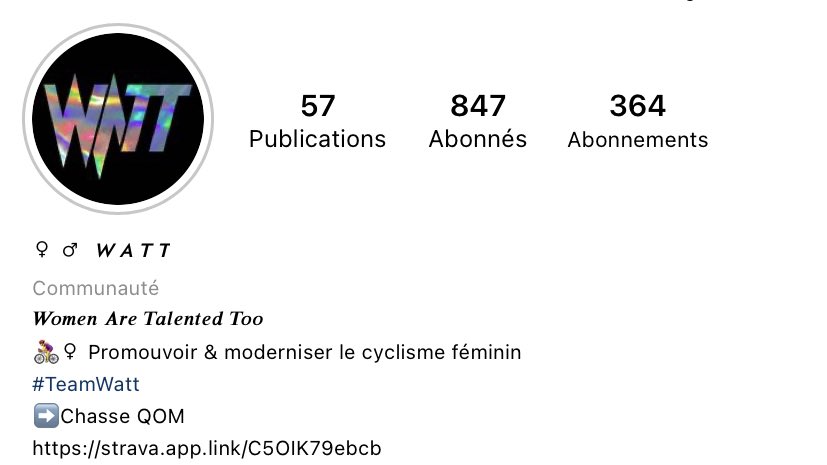 Du coup j’vous invite à aller découvrir et vous abonner au compte insta 😊 : instagram.com/watt_women_are… 

Que vous fassiez du vélo ou non, c’est un sujet (malheureusement) toujours d’actualité et il faut que ça bouge !

Alors merci d’avance pour vos partages 😊