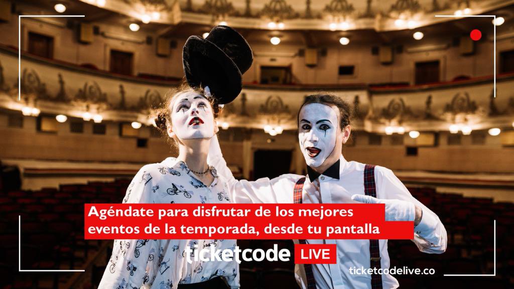TicketCode's tweet image. Disfruta de los mejores eventos de la temporada desde cualquier lugar del país. #TicketcodeLive lleva a tu pantalla los shows de comedia, conferencias y talleres, más importantes. Conoce nuestra agenda en ticketcode.co