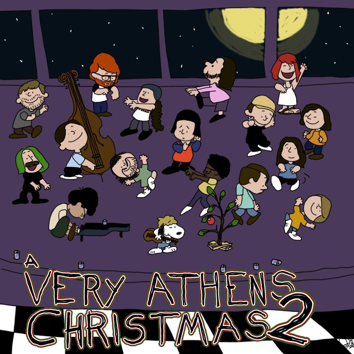 SNKTHF's tweet image. SURPRISE! 🎄🎉 

A Very Athens Christmas 2 releases with 8 original Christmas songs on Bandcamp tonight at 6PM! All proceeds are going to My Sisters Place!