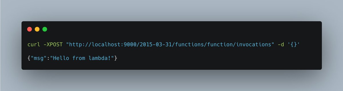 You could now start the container locally, and even issue requests to it, simply to test if everything is working as expected.You can also use curl to issue a request, and as you hopefully see, it works!