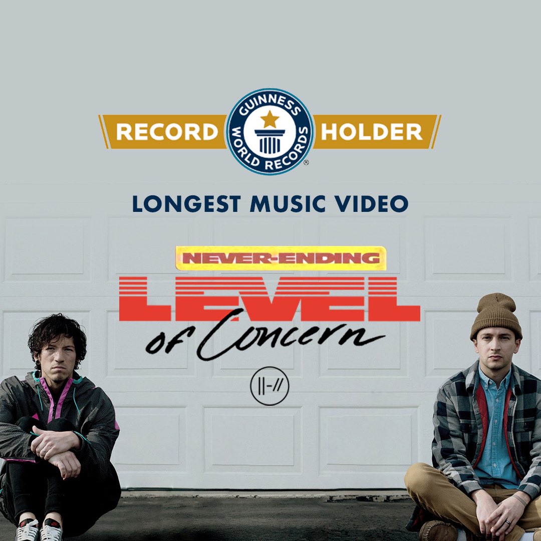 since josh accidentally pulled the plug on the never-ending video for Level of Concern, Guinness checked out the stats and declared it officially the longest video ever. congratulations, you did it.