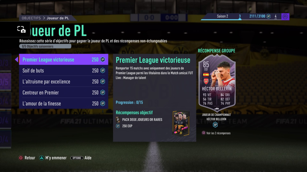 C'est pourquoi vous êtes toujours stimulé, vous avez l'impression de ne pas jouer pour rien.Prenons l'exemple de FIFA 21 :