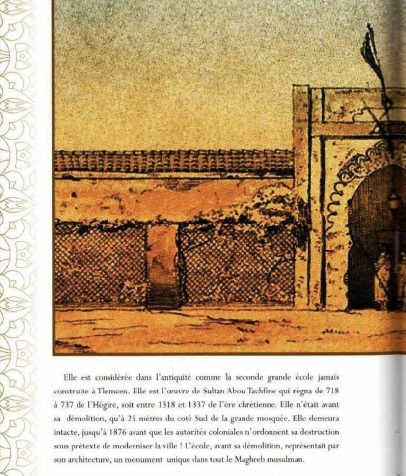 Elle demeurait intacte jusqu'au 19e siècle détruite au même siècle par la France en 1876 précisement sans aucune raison,