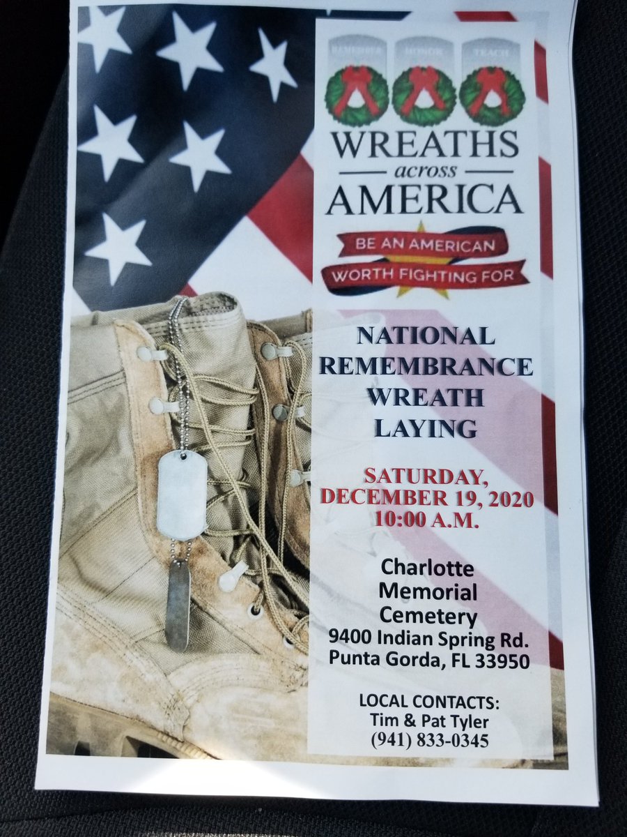 pgpdflChief's tweet image. Wreaths Across America conducted a beautiful "Remembrance Wreath Laying Ceremony" at the Charlotte Memorial Cemetery this morning. The organizers and presenters did an outstanding job. #veterans #wreathsacrossamerica