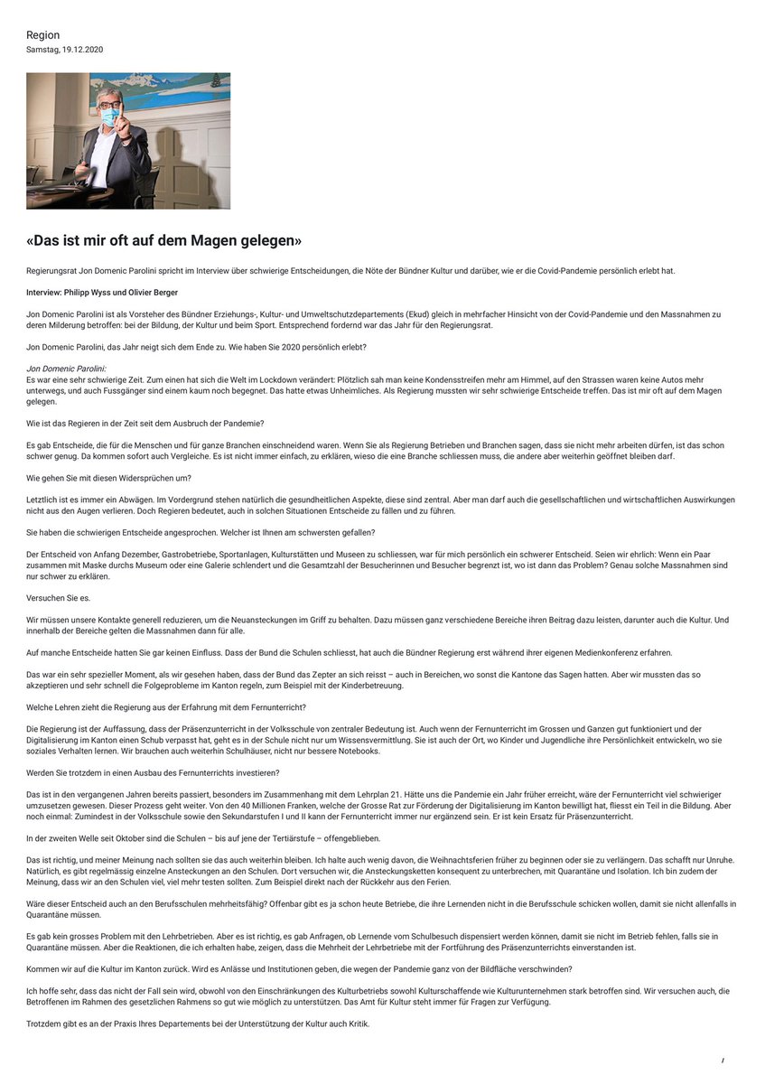 JD_Parolini's tweet photo. „Das ist mir oft auf dem Magen gelegen.“ 
SO-Interview von heute. https://t.co/YfCLhnQaaC