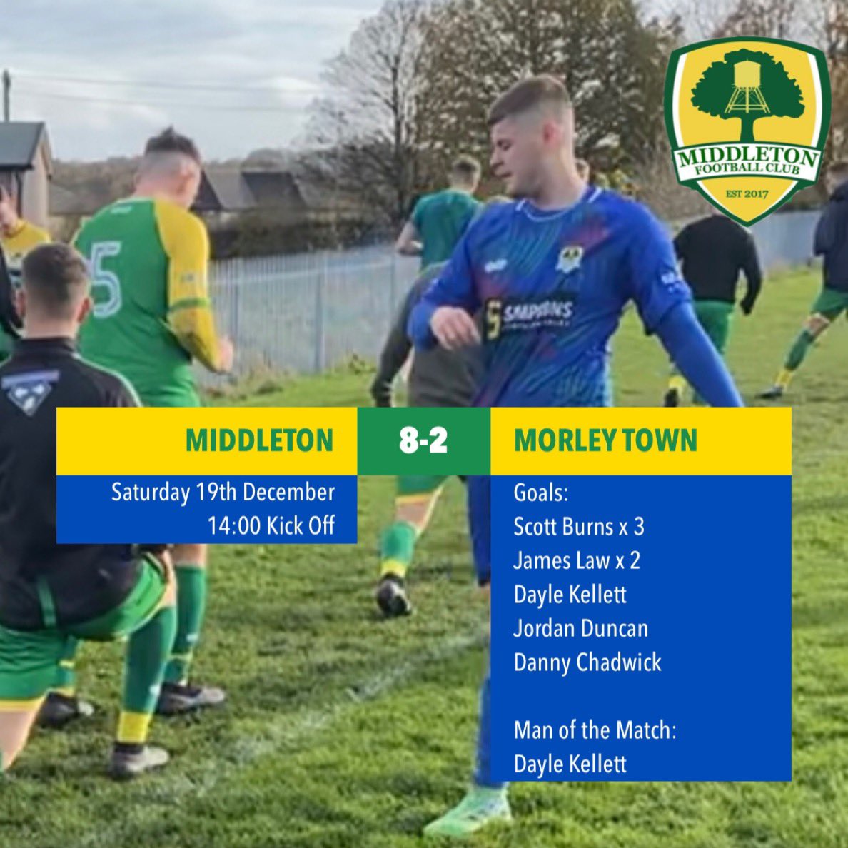 We sign off 2020 with a fantastic win against neighbours Morley Town as we take our place on top of the YAAFL Premier Division into the new year ⚽️💚💛