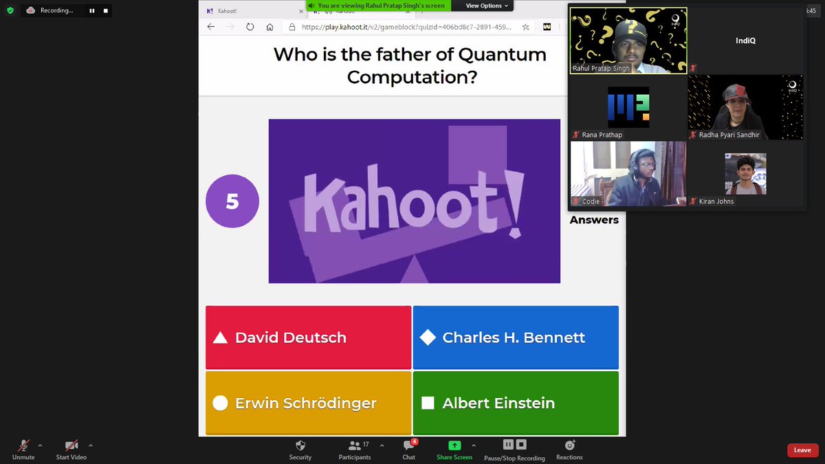 IndiQmeetups's tweet photo. First #Quantum Quiz Night all done!!🎉

Here's some moments from the event, if you're interested in more be sure to follow us and join our Discord from our page to get notified about future events.📅

Thanks everyone who joined, it was really fun and see y'all at the next one!🤘 https://t.co/n3kTl58TuJ