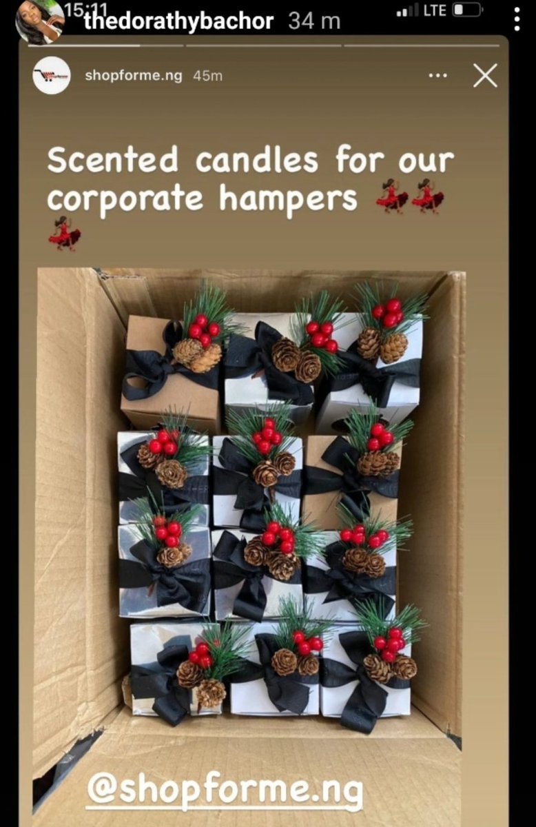 the_ekems's tweet photo. Did you know that @shopforme_ng Corporate hampers now comes with scented candles.....
Contact @shopforme_ng on twitter and IG to order yours now!!
#DorathyBachor 
#DorathyIsLoved https://t.co/HYyCsM1ysl