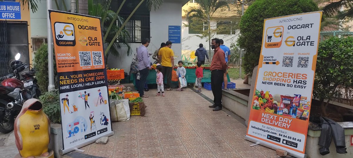 olagateapp's tweet photo. #OGBazar picking up at Pune promoting local producers and sellers.
At #OlaGate we are committed to build and promote an e-commerce ecosystem for locals &amp; help them connect directly with consumers of our apartments.
#OGCart - Buy Local. Help Local.
#OGCare - Hire Local. Help Local https://t.co/cqQZySJtV1