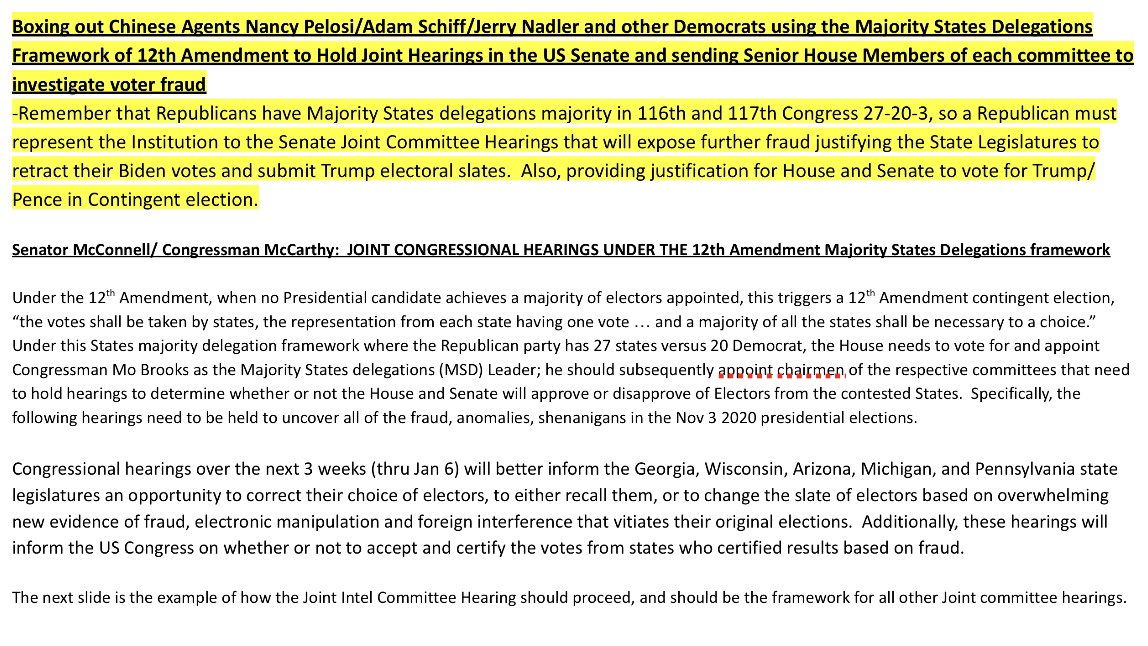 2. Request entire US Senate to host Joint Session of Congress 12/19-1/6 for at a minimum the following committees to investigate all foreign involvement of US persons in the subversion of US Critical infrastructure:Financial ServicesIntelForeign RelJudiciaryHomeland Security