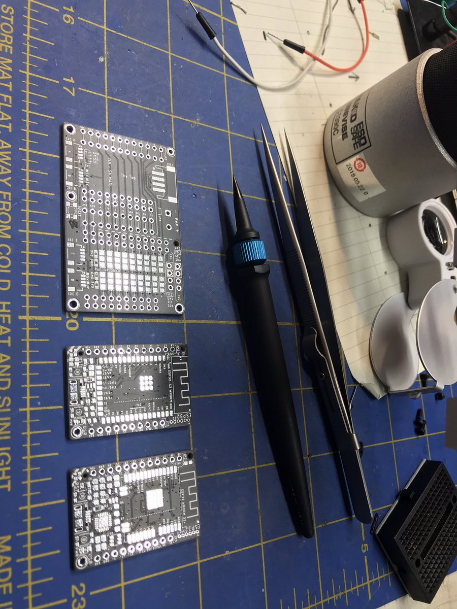 tablatronix's tweet image. Time to bring up some new pcbs, #espressif #esp32 #esp32s2 #electronics #maker