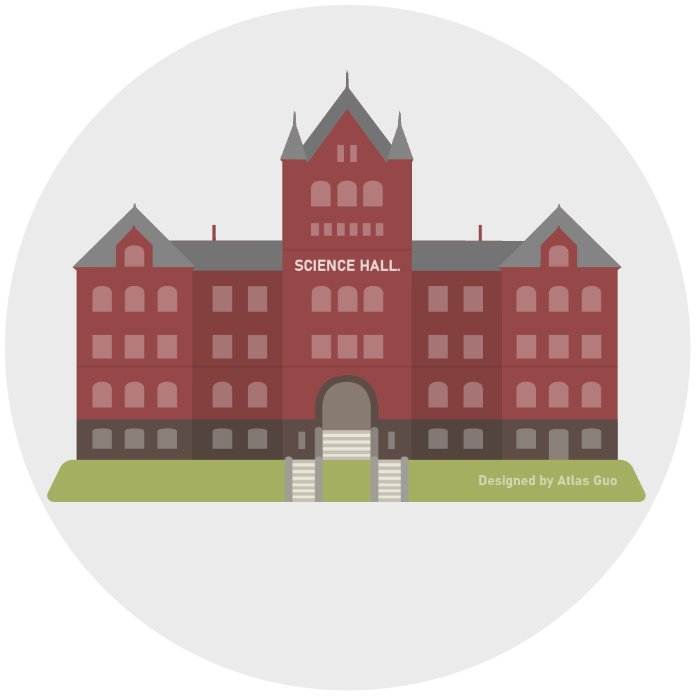 CartoGuophy's tweet photo. Hard to believe that I've taken so many photos of @UWMadison @UWMadisonGeog #ScienceHall. So, I draw one in Illustrator😅 https://t.co/tVUZHUBM3R